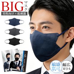 【メンズ専用ビッグサイズ】35枚 マスク 立体 使い捨てマスク スーツカラー 3Dマスク おしゃれ 黒 不織布マスク 耳が痛くない 花粉対策 UVカット 低刺激 通勤