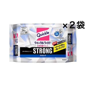 クイックルワイパー 立体吸着ウエットシート ストロング ガンコな油汚れ・ニオイ対応 1セット（24枚入×2パック） 花王｜libreonline