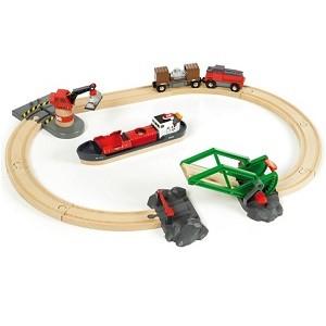 BRIO　ブリオ　レールウェイ　カーゴハーバーセット　33061