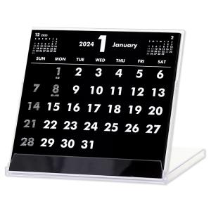 2024年CDケース卓上カレンダー（ブラック&ホワイト）12冊から名入れ無料｜librorianet