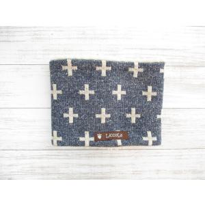 ハンドメイド　犬用腹巻　クロスジャガード（ネイビー）