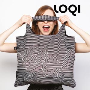 ローキー エコバッグ 折りたたみ エコバック  レジカゴ ナイロン 大容量 軽量 レディース LOQI 折り畳み トートバッグ コンパクト 撥水 おしゃれ 丈夫