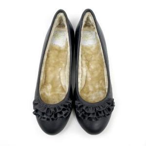 マリカ バイ アドリアーナ　※訳あり フリル バレエシューズ BLACK(ブラック 黒) 24.5c...