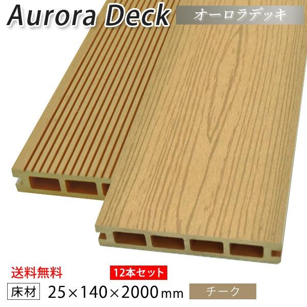 送料無料 ウッドデッキ 人工木 DIY 12本セット 25×140×2000mm（54kg） オーロ...