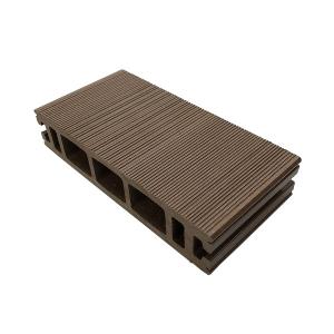 送料無料 ウッドデッキ ジャパンメイドウッド 人工木材 サンプル 30×145×50mm ブラウン 中空 床材 樹脂デッキ （お一人様一点限り）｜liebe