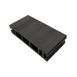 送料無料 ウッドデッキ ジャパンメイドウッド 人工木材 サンプル 30×145×50mm ダークグレー 中空 床材 樹脂デッキ （お一人様一点限り）｜liebe