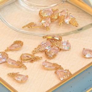 鉱石チャーム 宝石 結晶 ピアス ネックレス ハンドメイド レジン 綺麗