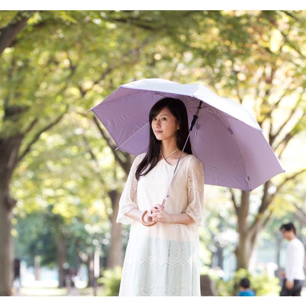 日傘 メンズ レディース 晴雨兼用 長傘 60cm UVカット・遮光100% ひんやり傘 リーベン ...