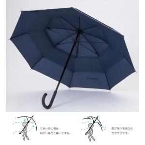 傘 メンズ 長傘 強風対応 65cm×8本骨 ...の詳細画像1