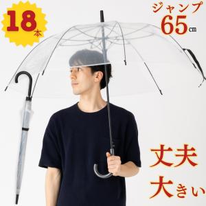 傘 70cm 8本骨 TA-7001 ビニール 透明 クリア生地 ジャンプ長傘 手元黒