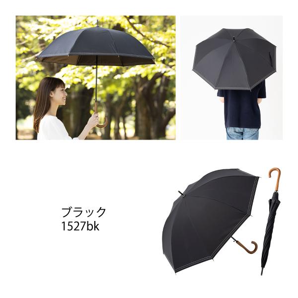 日傘 長傘 １級遮光 晴雨兼用 レディース メンズ 55cm×8本骨 ステッチ 遮熱 ラミネート生地...