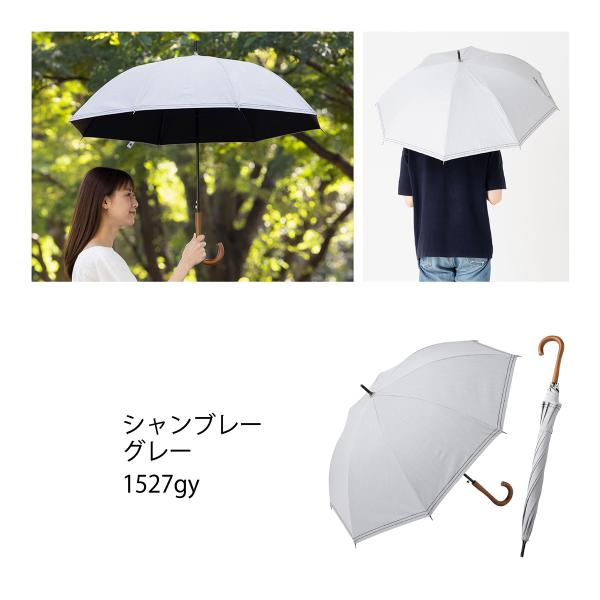 日傘 長傘 １級遮光 晴雨兼用 レディース メンズ 55cm×8本骨 ステッチ 遮熱 ラミネート生地...