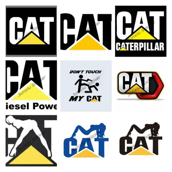 猫のロゴが印刷されたビニールステッカー,窓,トラック,クリエイティブなステッカー,カーアクセサリー,...