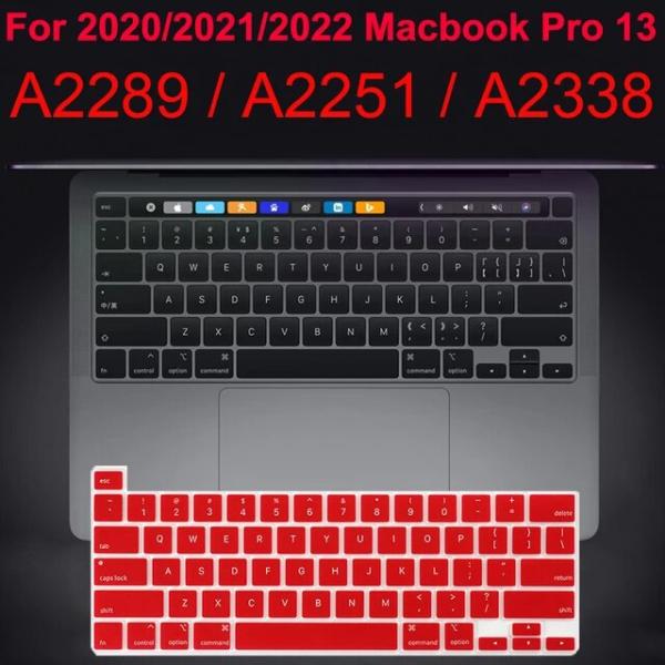 シリコンキーボードプロテクター,2022 macbook pro m2 13 &quot;a2338 a228...