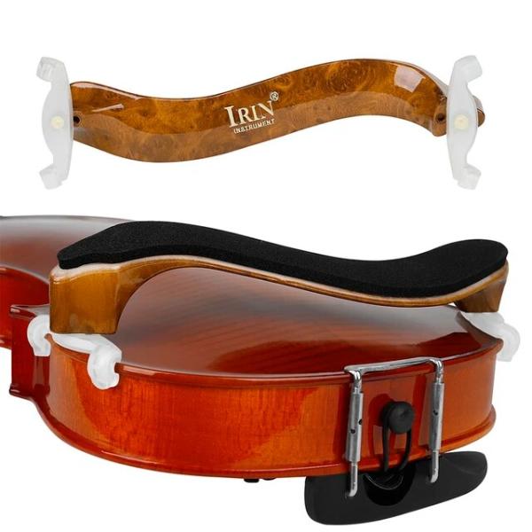 バイオリンショルダーレスト3/4ブラックパッド入りプロバイオリン楽器パーツアクセサリー調節可能なab...
