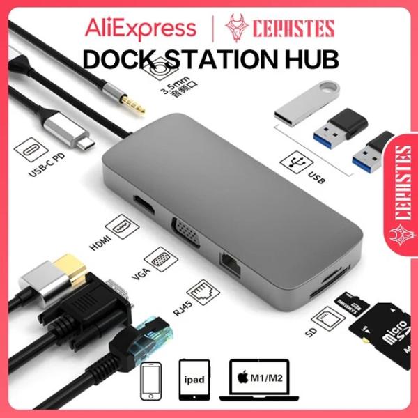Castes-USB Type-Cハブ,USB 3.0コネクタ,HDMI互換アダプター,macboo...