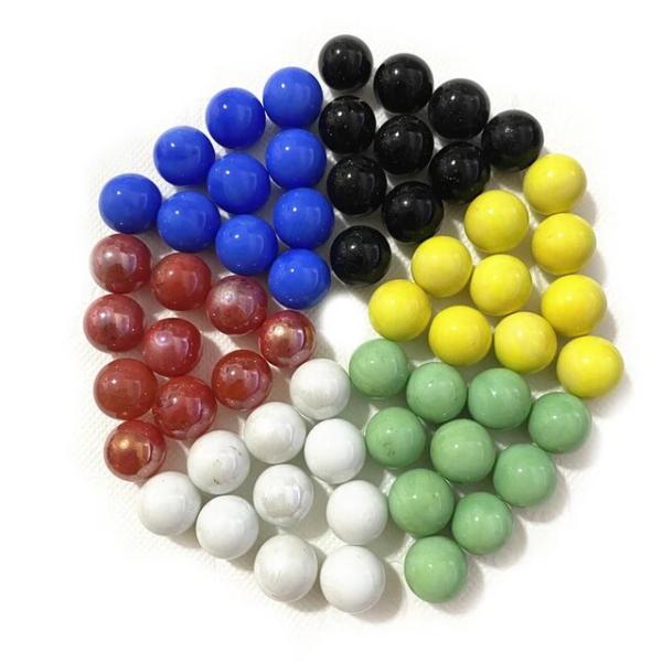 10個の直径16ミリメートル磁器赤黄色のガラスボール1.6センチメートル青、緑、白と黒のチェスチェッ...