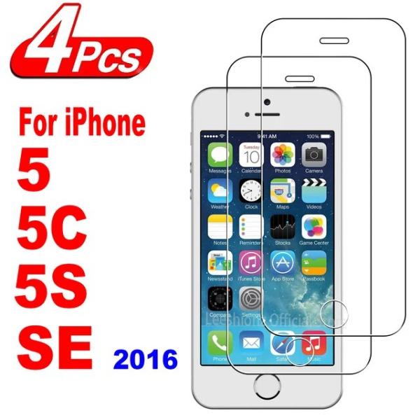 IPhone用スクリーンプロテクター,モデル5s 5c SE 2016用強化ガラスフィルム,2または...