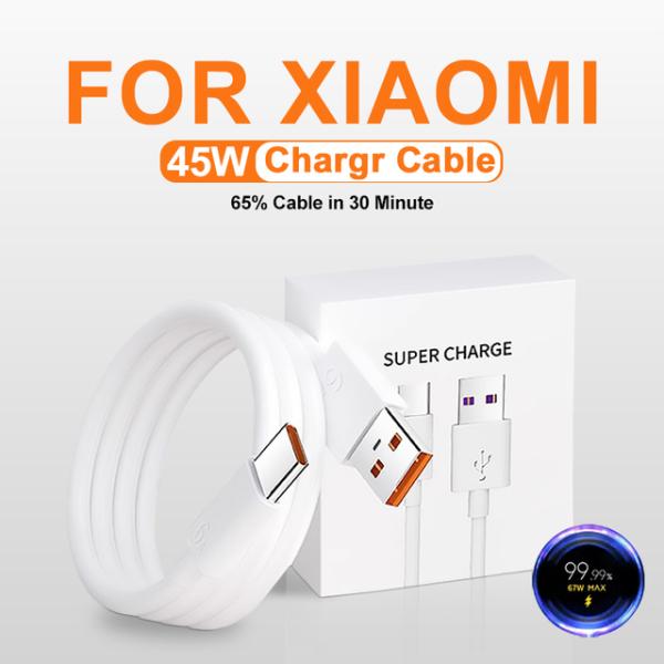 6A 45W USB Type C Super Charger Kabel Voor Xiaomi ...