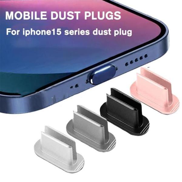 防塵プラグ,iPhone 15/15pro/15 pro max/15plus用,携帯電話の保護アク...