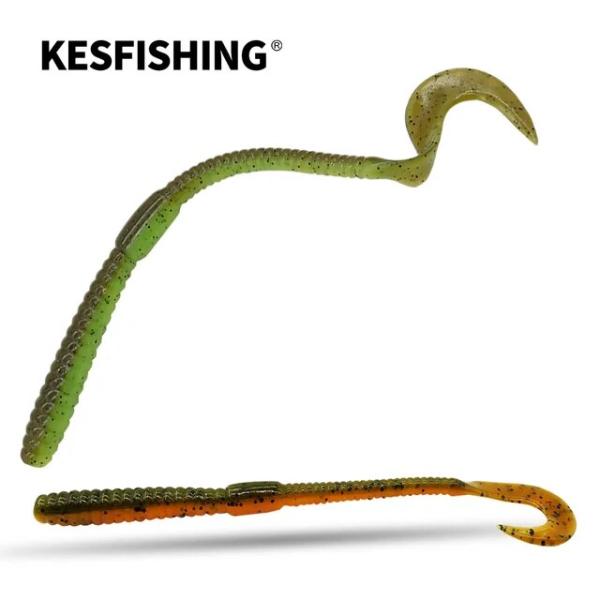 Kesfishi-スリムなワーム140mm,4g,10個,ソフトベイト,軟質魚,人工シリコン,餌,魚...