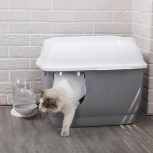 大きなスペースのためのきらびやかな猫のシャベル,ふた付きのトイレデザインのオーガナイザー,完全に閉じた,簡単｜liefern