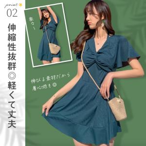 水着 レディース ワンピース おしゃれ 体型カ...の詳細画像4