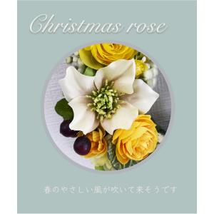 ラナンキュラス クリスマスローズ 花 リース ...の詳細画像1