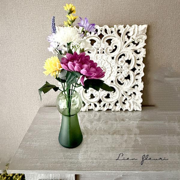 仏花 アーティフィシャルフラワー 送料無料 仏壇用 造花 1束 お彼岸 初盆 供花 お供え お盆 菊...