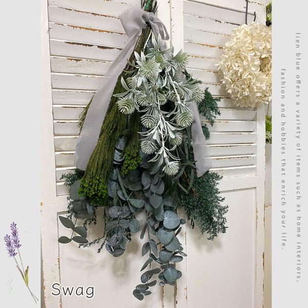 スワッグ フラワー プリザーブドフラワー グリーン 母の日 プレゼント