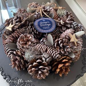 リース クリスマス ドライフラワー 松ぼっくり...の詳細画像5
