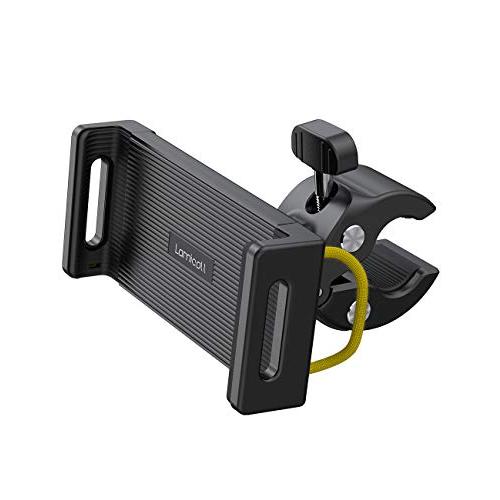 フィットネスバイク取付 タブレット ホルダー, ハンドルバー ポール 取付 室内バイク 用 ランニン...
