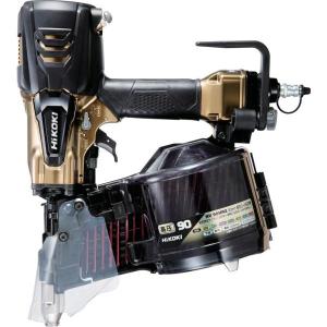 HiKOKI NV90HR2(S) 高圧ロール釘打機 ハイゴールド ケース付 90mm パワー切替機構・エアダスタ付 ハイコーキ