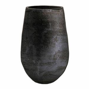 植木鉢 釉薬陶器製 大型 ライスター トール ブラック（黒） φ65cm×H103.5cm（22号）【パレット配送・送料お見積り】