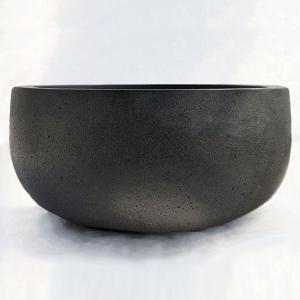 植木鉢 軽量大型 FRP製 プラスター ボウル ブラック（黒）φ120cm×H69cm（40号）【パレット配送・送料お見積り】