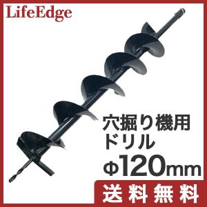 穴掘り機 エンジンオーガー アースオーガー 替えドリル Φ120mm｜life-edge