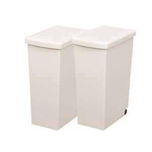 30L ふた付き ゴミ箱 2個組 ホワイト