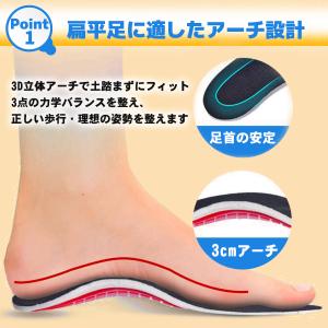 インソール 扁平足 土踏まず 偏平足 衝撃吸収...の詳細画像4