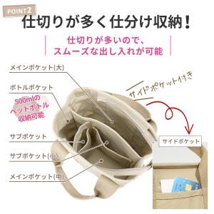 トートバッグ 小さめ レディース 帆布 ミニト...の詳細画像2