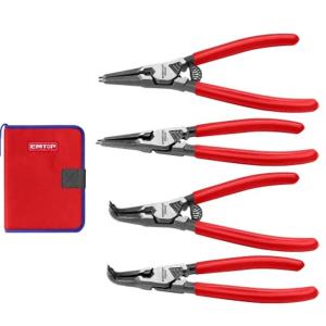 EMTOP 4本組 スナップリングプライヤー 穴・軸用 プライヤーセット