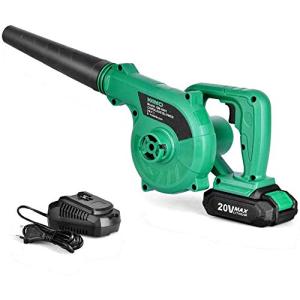 KIMO ブロワー 充電式ブロワー コードレスブロワー 20V 2.0Ahリチウムイオンバッテリ一 無段変速 電動ブロワー 送風と集じんの1台2