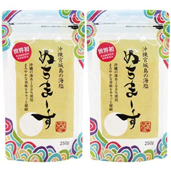(２袋セット) ぬちまーす 詰替 250g 塩 沖縄 宮城島 海塩 (250g×2)