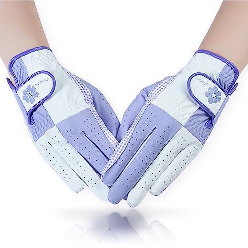 PREMINNO(プレミーノ) ゴルフグローブ レディース 両手 女性用 ゴルフ手袋 (21 (17...