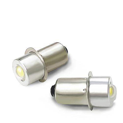 2 個 P13.5S 6V-24V LED 電球 1W 6000k 白 (6V 9V 12V 16V...