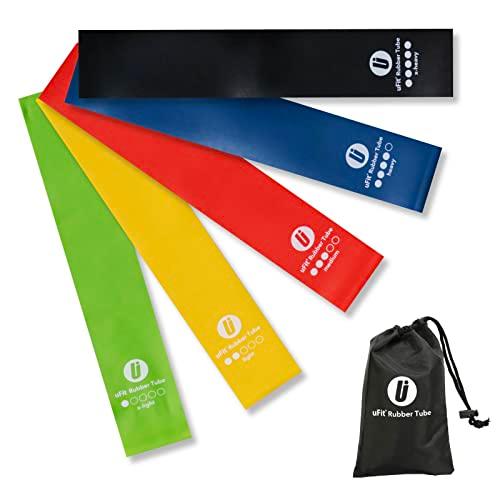 uFit Rubber Tube ゴムチューブ 筋トレ 強度別5本セット プロアスリート 水谷隼 愛...