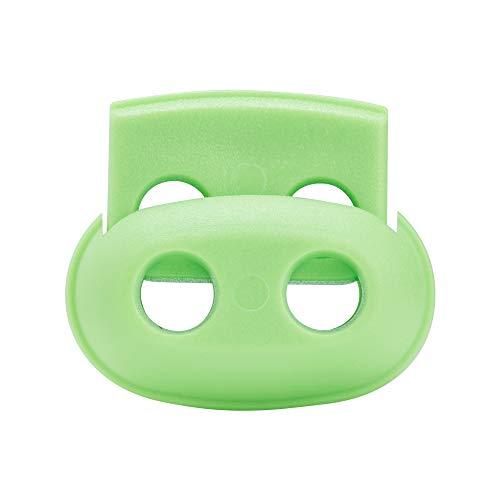 DYZD プラスチックコードロックスプリングトグルストッパーダブルホールコードロック（ドローストリン...