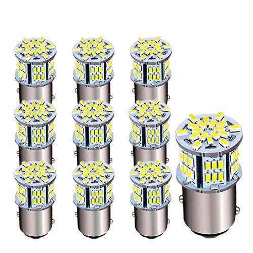 Autart S25 ダブル球 12V-24V ホワイト 段違い180度 1157 BAY15D P...