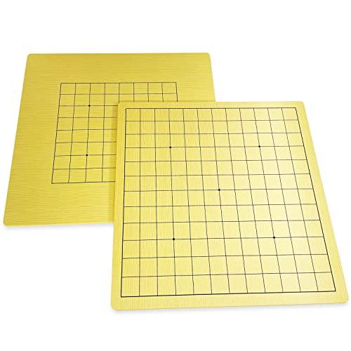 碁盤 13路 / 9路 木製合板囲碁盤 角あて付き 表13路盤 裏9路盤 囲碁 コンパクト 軽量 収...