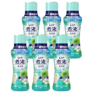 レノア 煮沸レベル超消臭* 抗菌ビーズ FRESH 太陽とフレッシュグリーンの香り 本体 420mL×6本 ケース品 柔軟剤と一緒に使って長続き