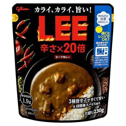 ビーフカレーLEE 大盛り辛さ×20倍 230g×5個 江崎グリコ (超辛/大辛/辛口/スパイス/常...